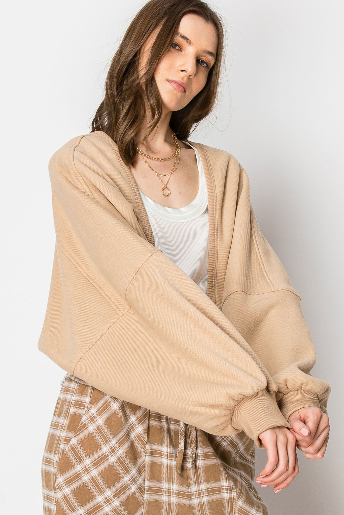 LONG SLEEVE SHRUG CARDIGAN