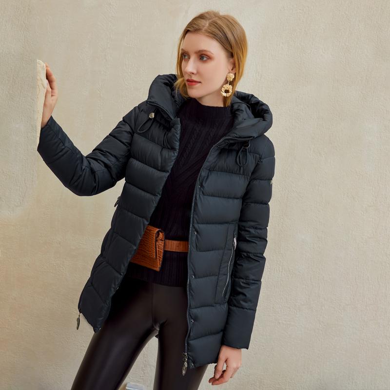 Abrigo de invierno con capucha cálido para mujer, chaqueta de mujer, chaqueta tipo parka informal