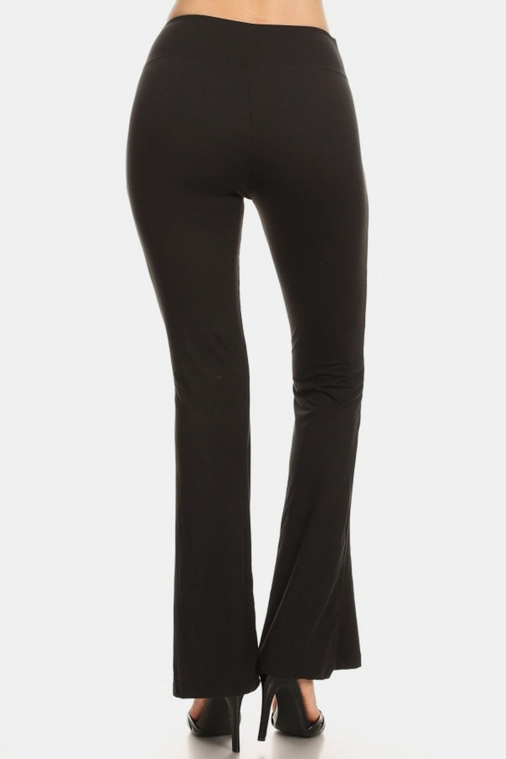 Leggings Depot Leggings acampanados de cintura alta