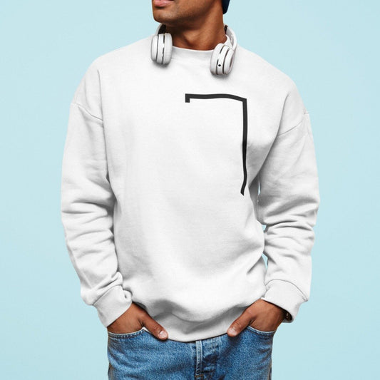 Mens Angled Logo Crewneck Sweatshirt