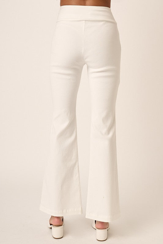 Mittoshop Surplice V Waist Flare Pants