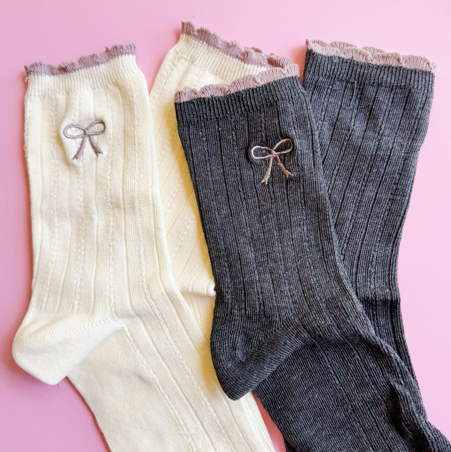 Bow Bow Socks Set Of 2