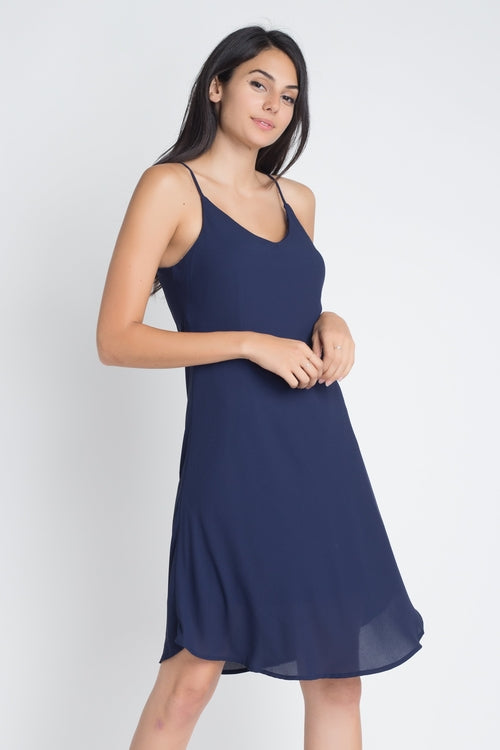 Vestido casual fluido sin mangas para mujer