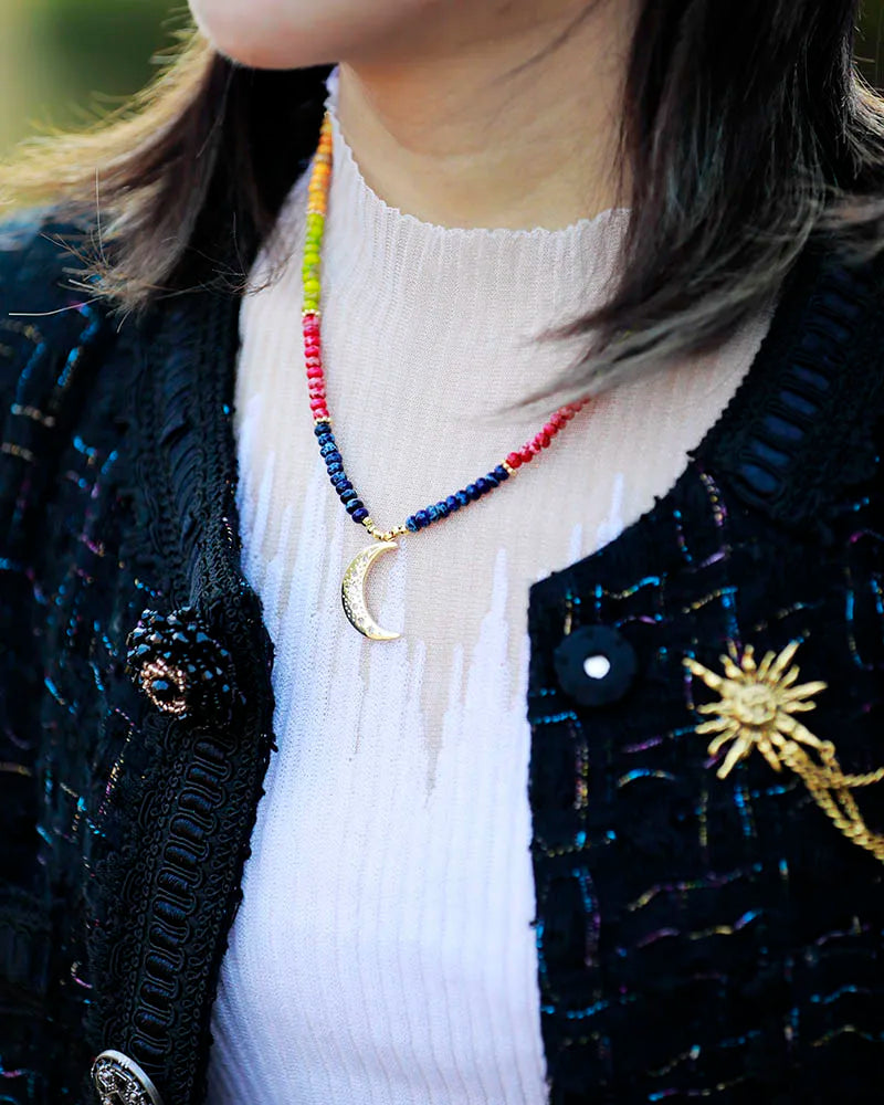 Collar de luna de los 7 chakras