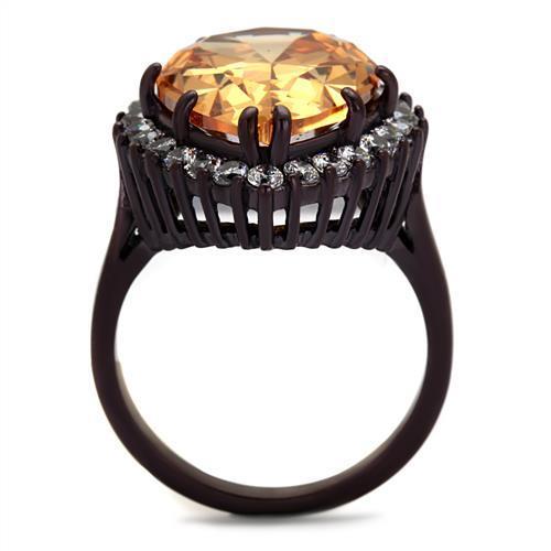 Anillos de acero inoxidable con circonitas cúbicas para mujer TK2675