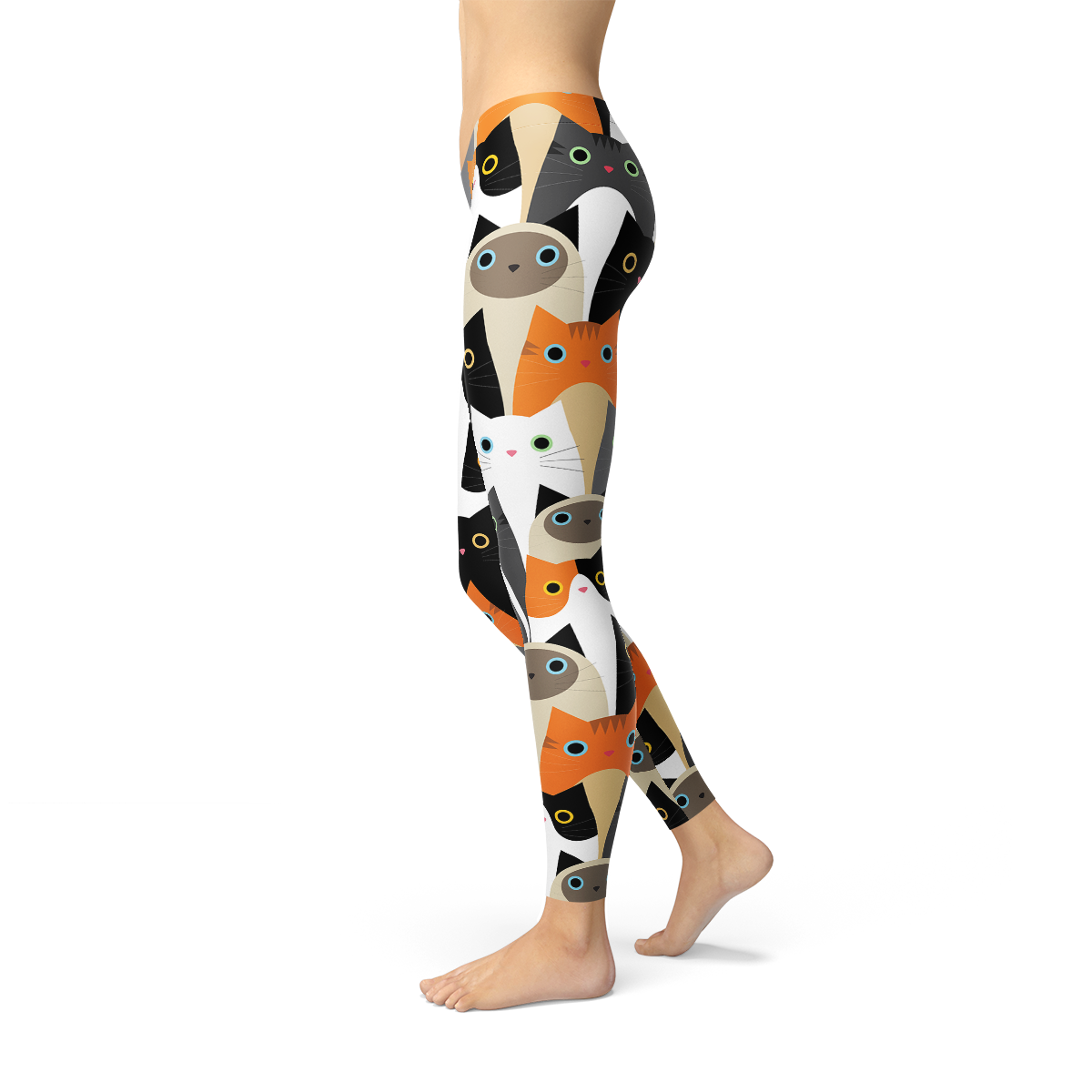 Leggings de mujer con estampado de gatos por todas partes