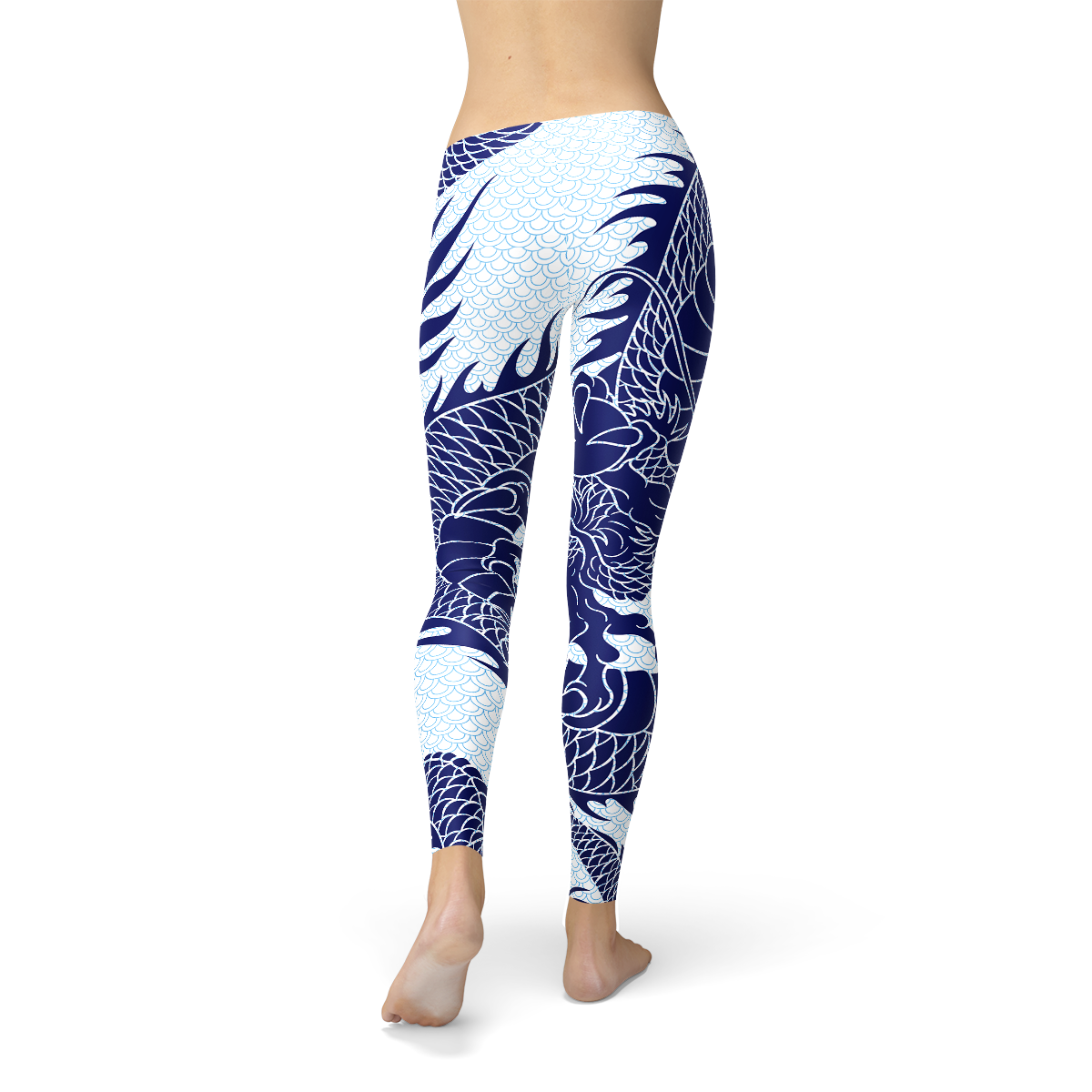 Leggings de mujer con diseño de dragón japonés