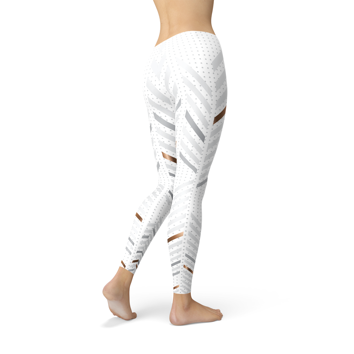 Leggings de rayas blancas para mujer