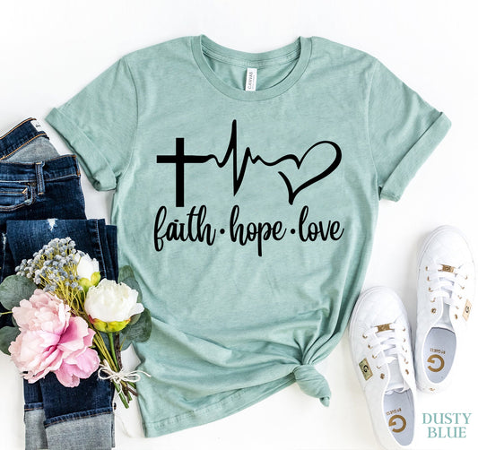 Camiseta Fe Amor Esperanza