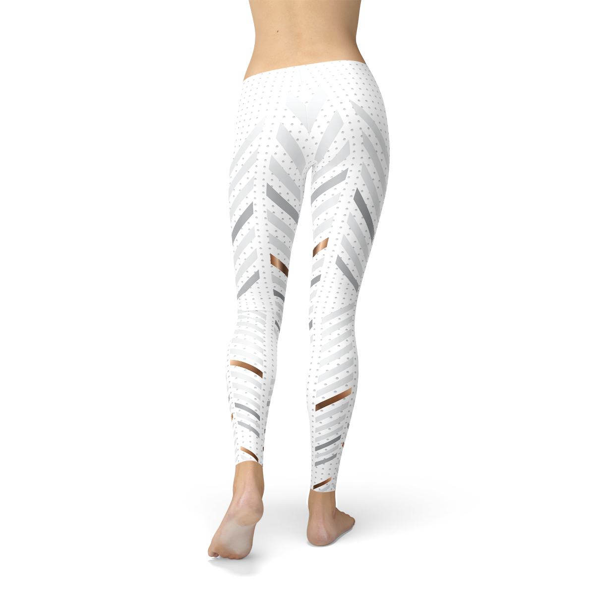 Leggings de rayas blancas para mujer