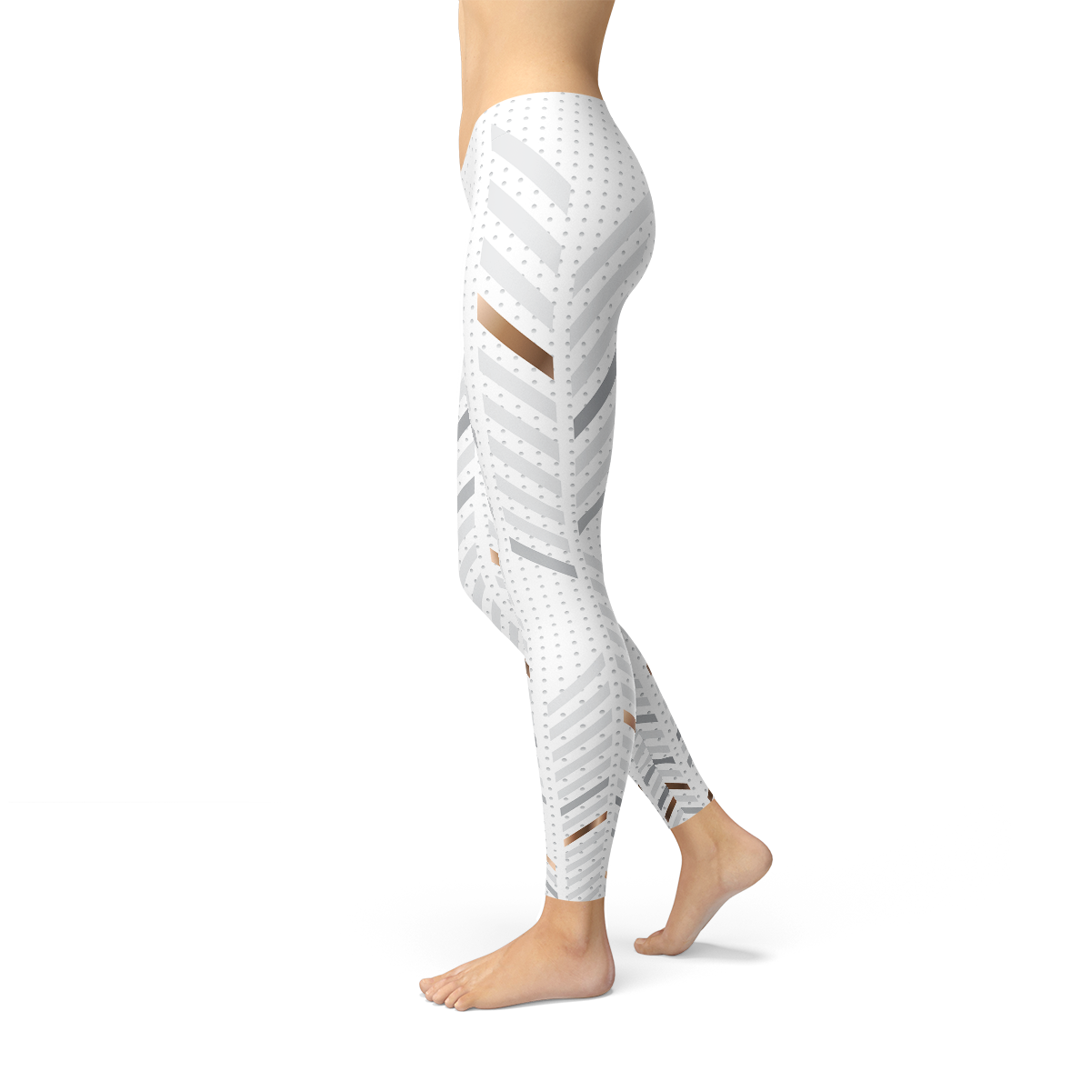 Leggings de rayas blancas para mujer