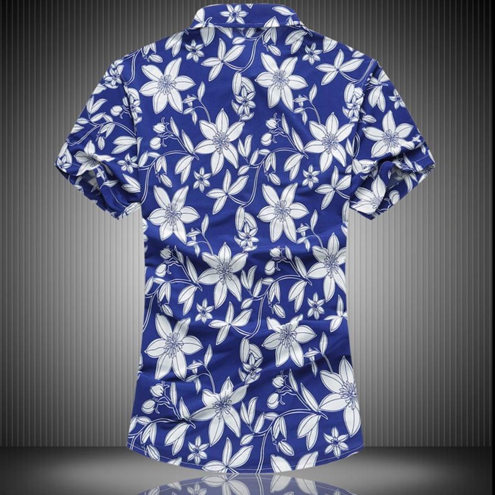 Camisa floral de manga corta para hombre