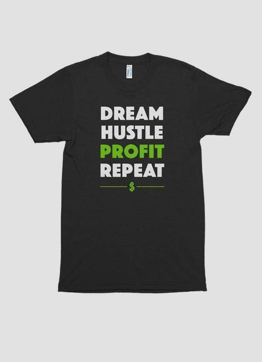 DREAM HUSTLE PROFIT 프린트 티셔츠