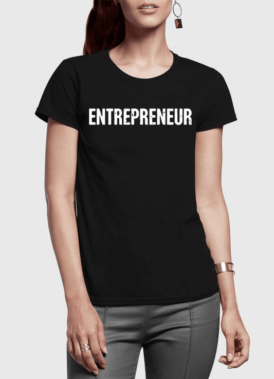 Camiseta de mujer de media manga con la frase Entrepreneur 