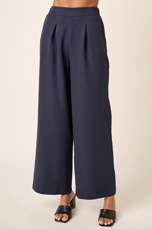 Mittoshop Inverted Pleat Detail Wide Leg Pants