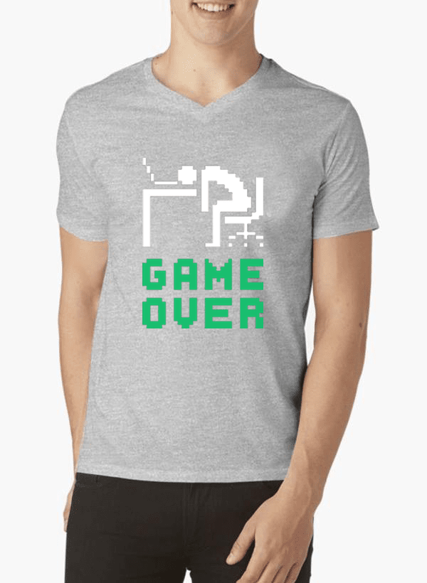 Game Over V-Neck T-shirt