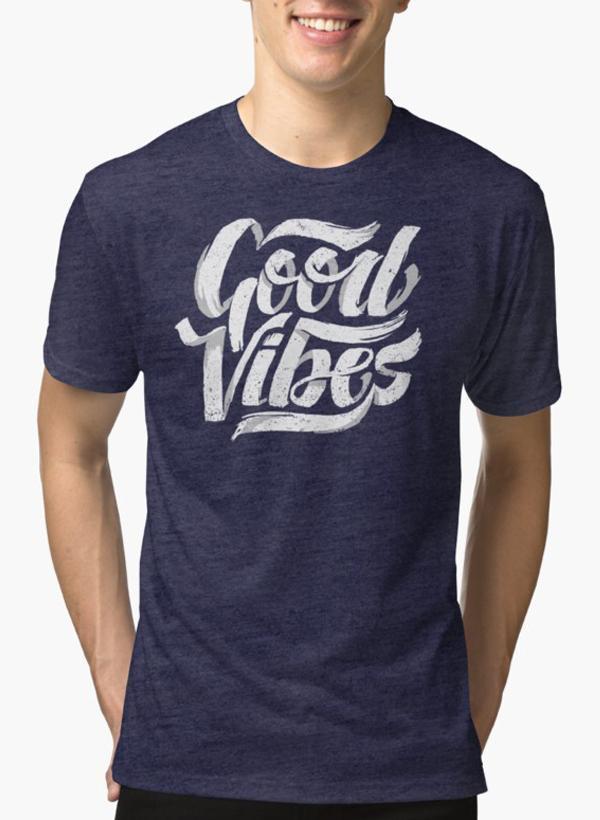 Camiseta Good Vibes - Feel Good Camiseta morada