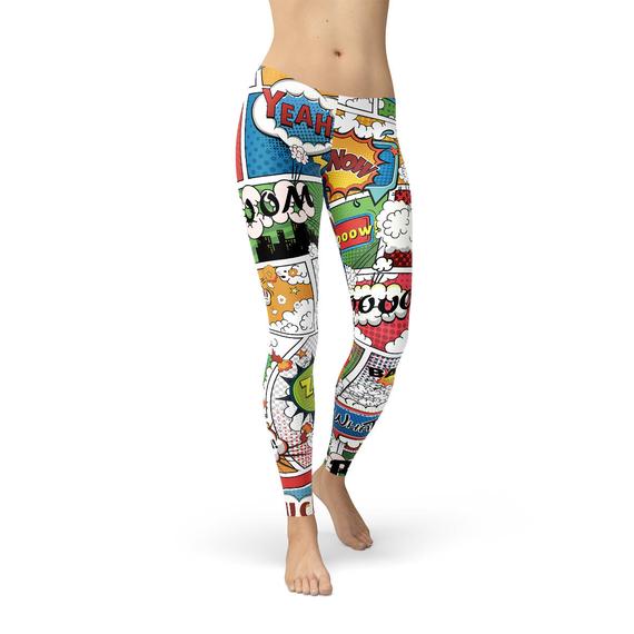 Womens Comic Book Leggings