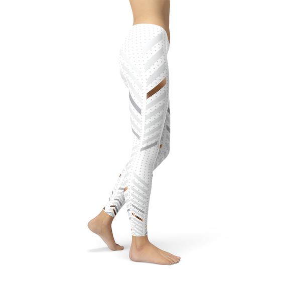 Leggings de rayas blancas para mujer