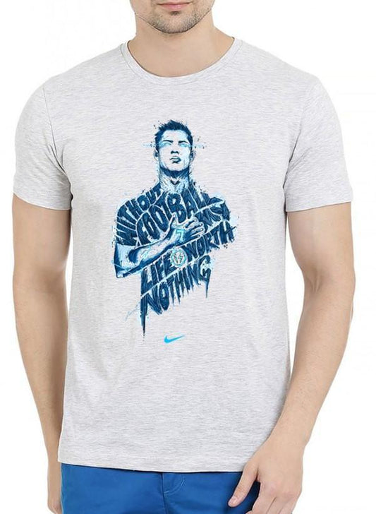 Camiseta de manga corta con diseño melange Nothing Without Football 